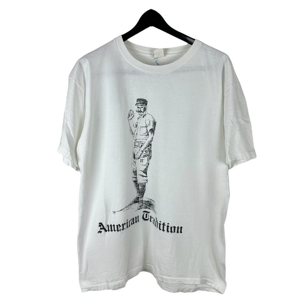Vintage 90s St John’s Bay American Tradition Baseball Sketch Shirt Size L